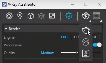 Starting a production render in V-Ray for SketchUp