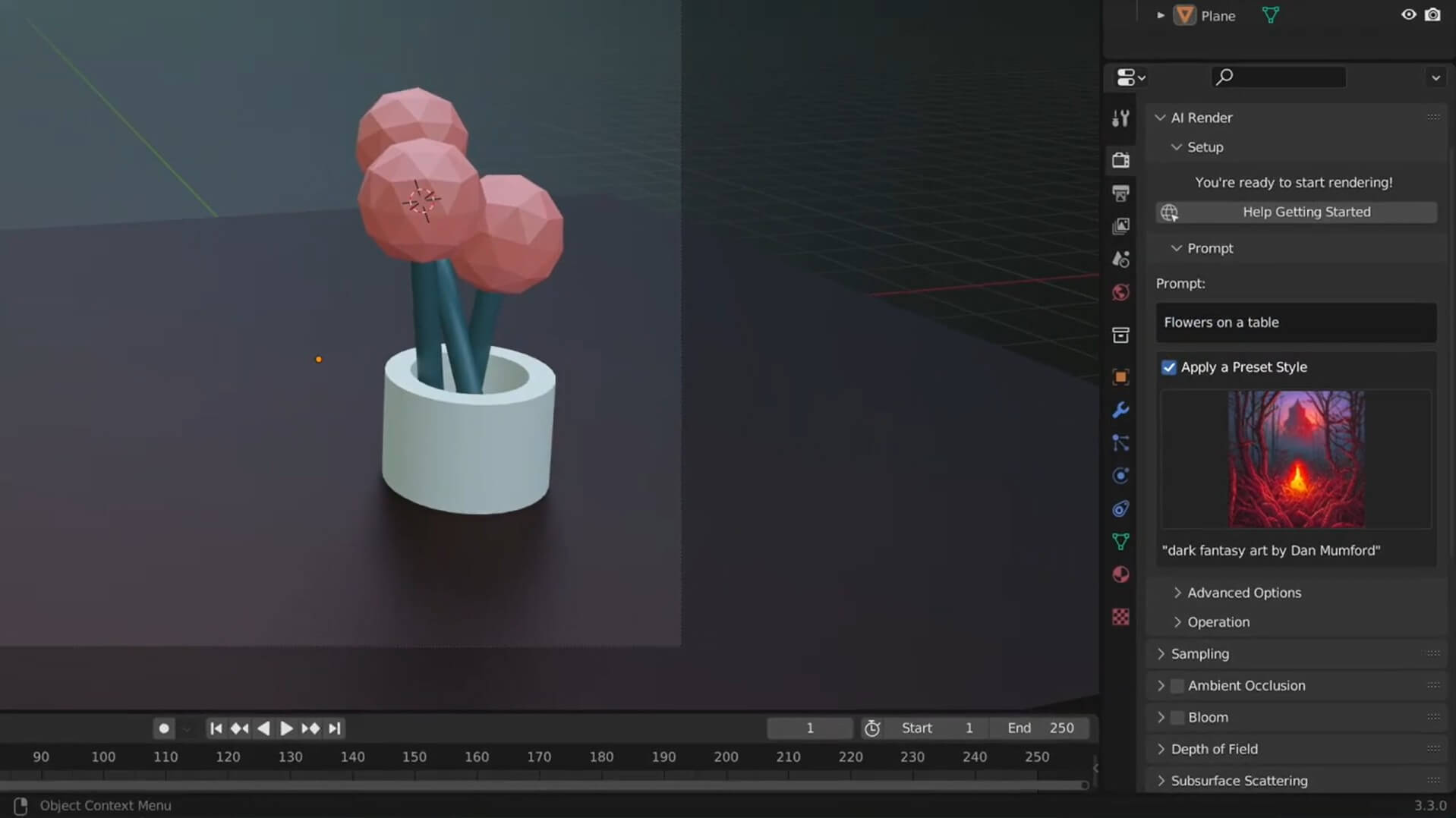 AI Render für Blender – Stable-Diffusion-Rendering conversion interface