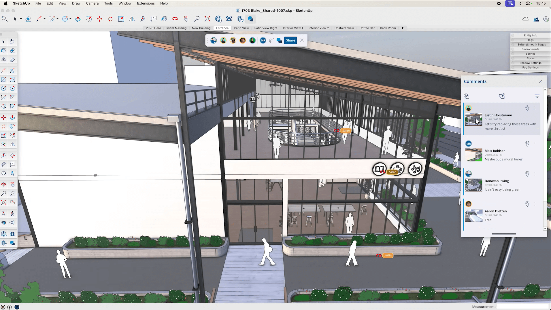 SketchUp Pro 3D modeling interface