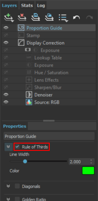 Proportion guides settings in V-Ray for SketchUp