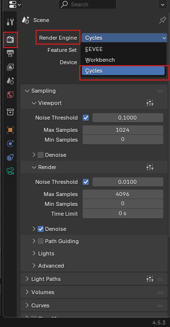Blender render engine options — Cycles, EEVEE, and Workbench