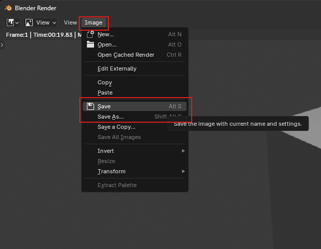 Blender File Browser dialog for saving a rendered image