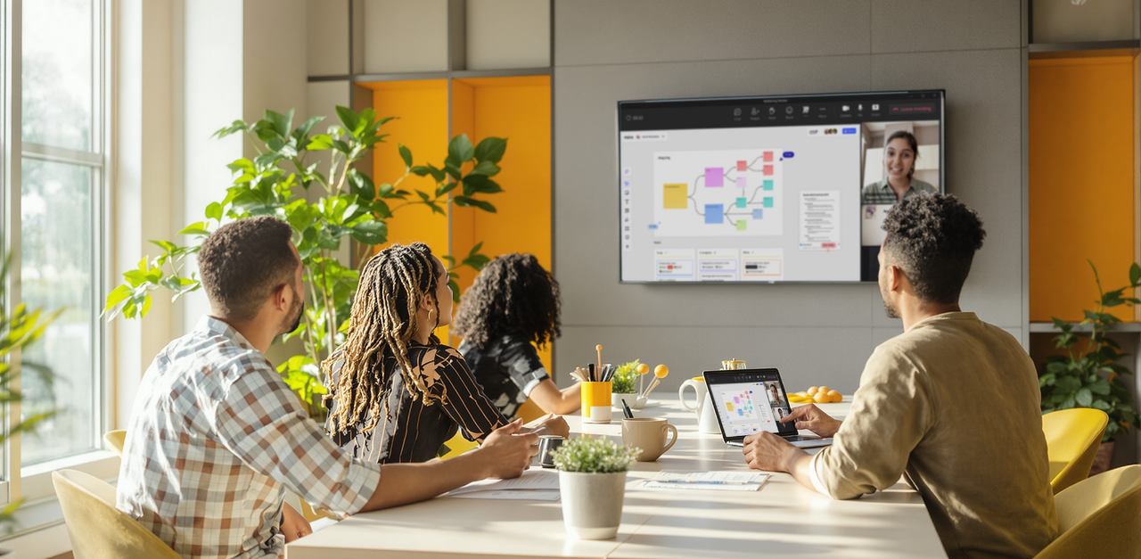 people in a meeting intelligent workspace