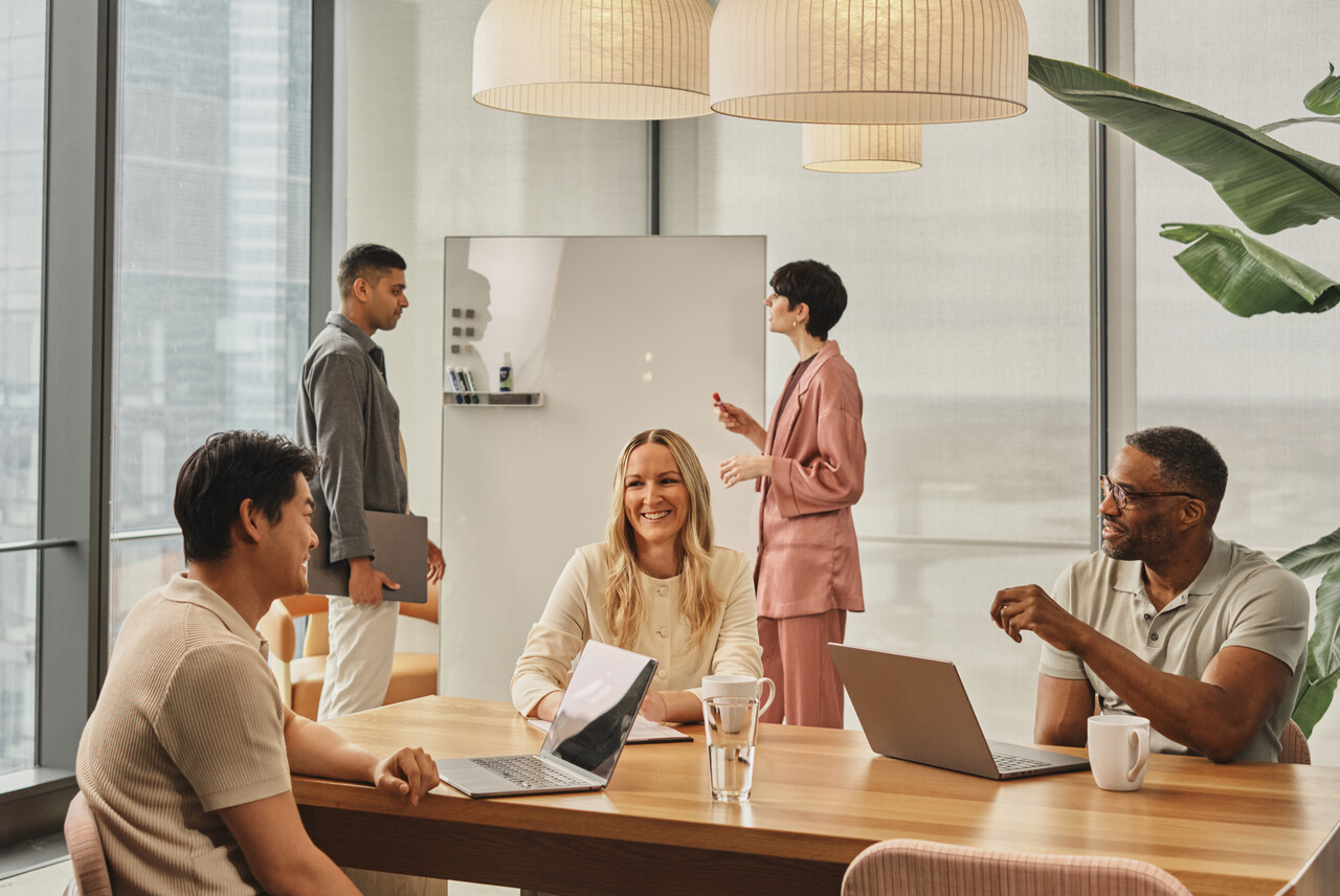 people listening to a fireside chat