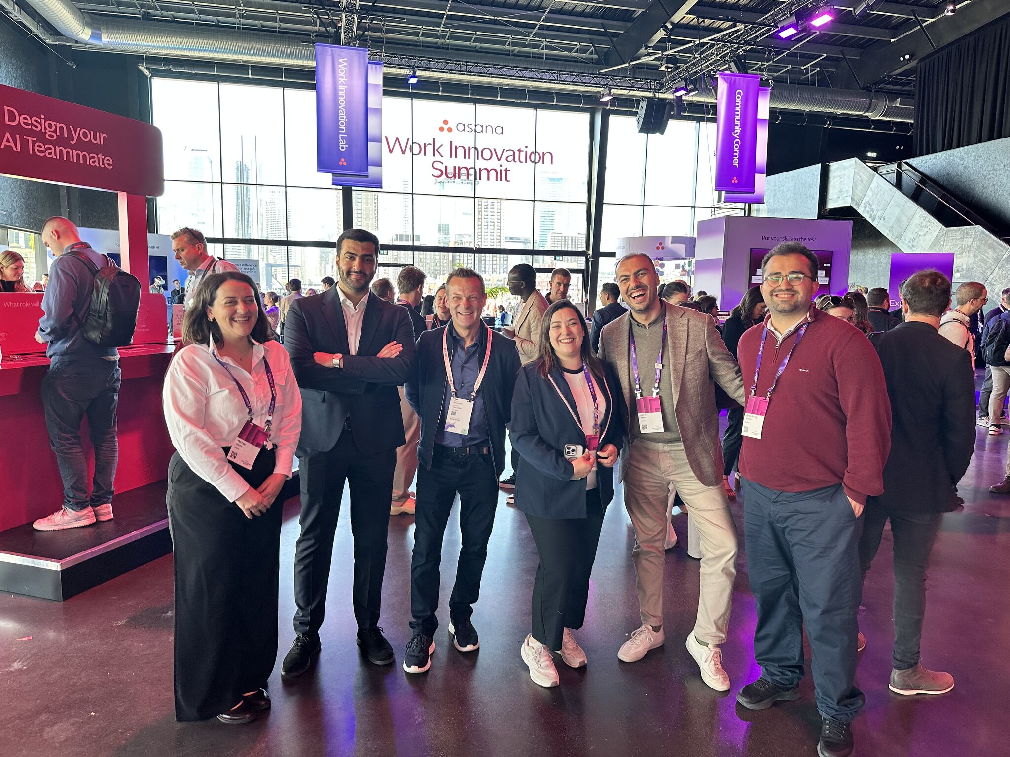 Omtera Team, Hamad bin Juwaeid and CEO Dan Rogers of Asana