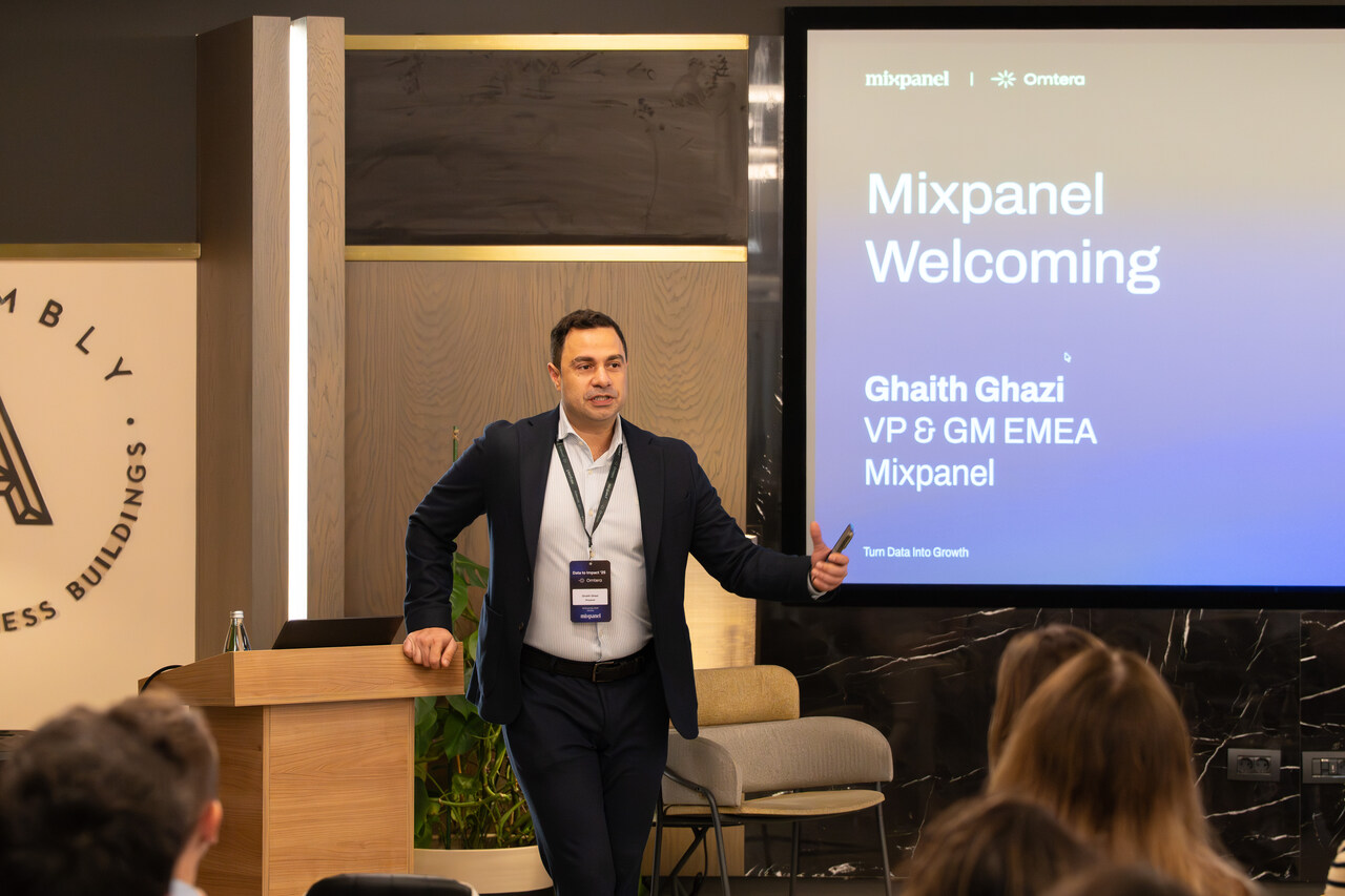 Ghaith Ghazi speaking at Data to Impact '25