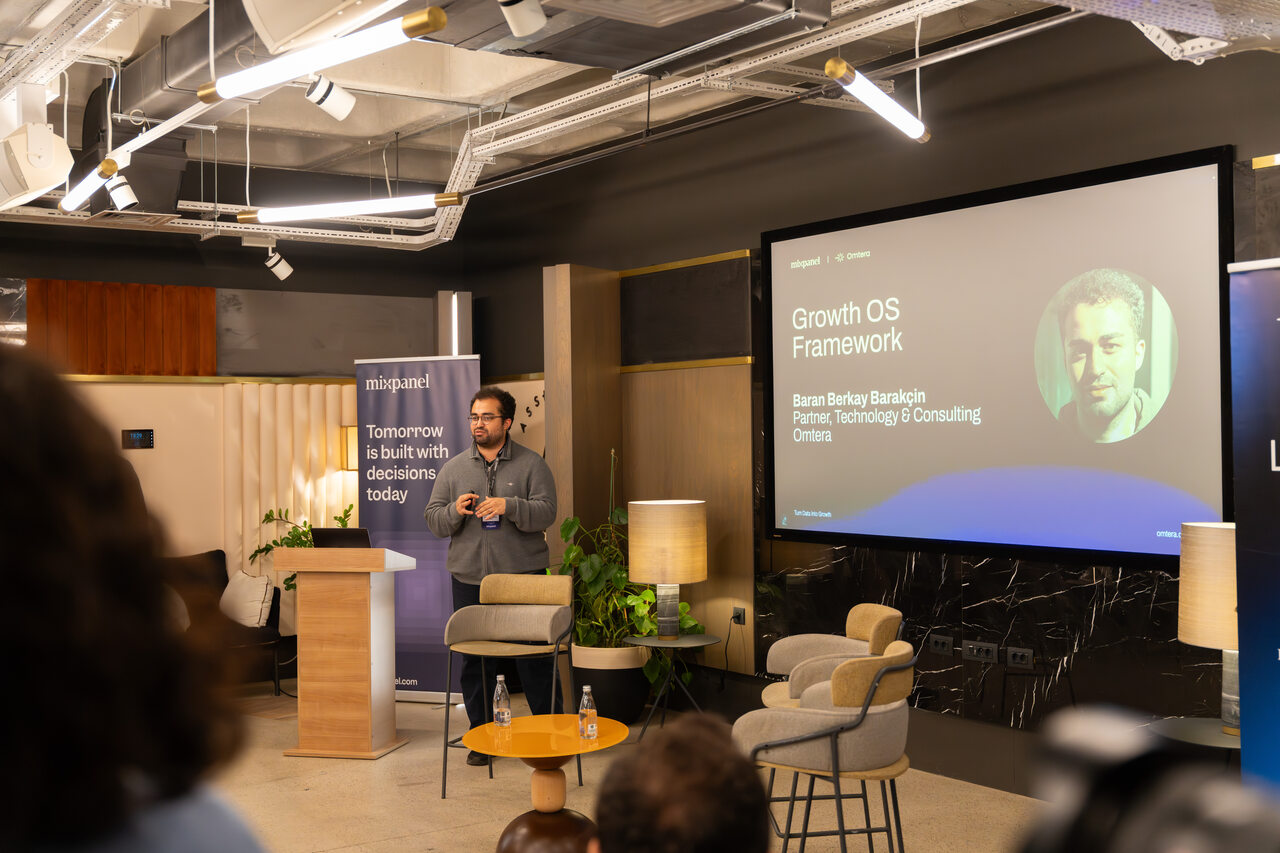 Baran Berkay Barakçin speaking at Data to Impact '25