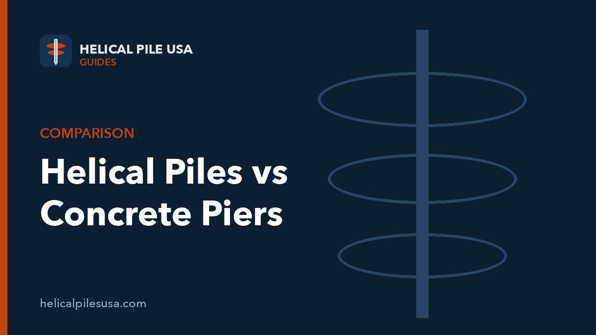 Helical Piles vs Concrete Piers: Cost, Speed & Which Is Better