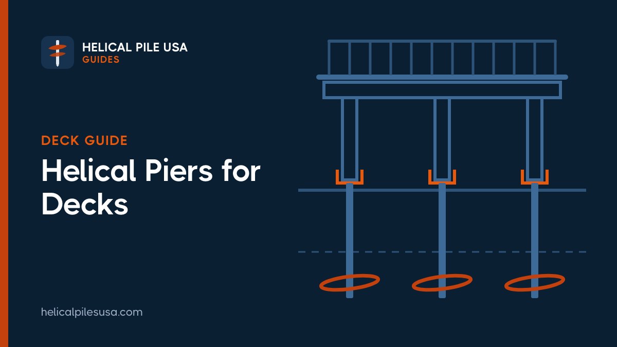 Helical Piers for Decks: Cost, Spacing, Depth and 12x16 Example