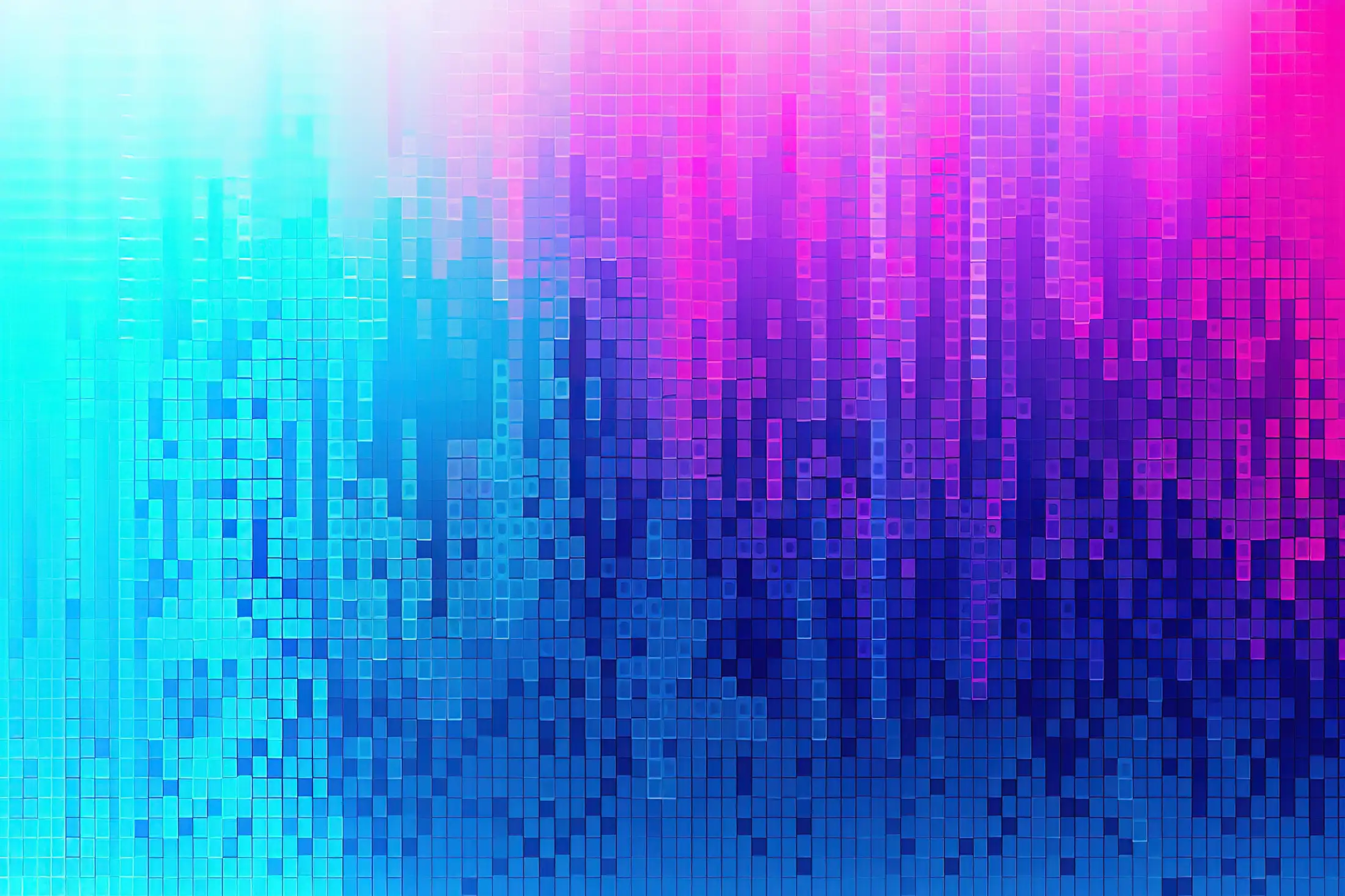 Abstract digital burst of color
