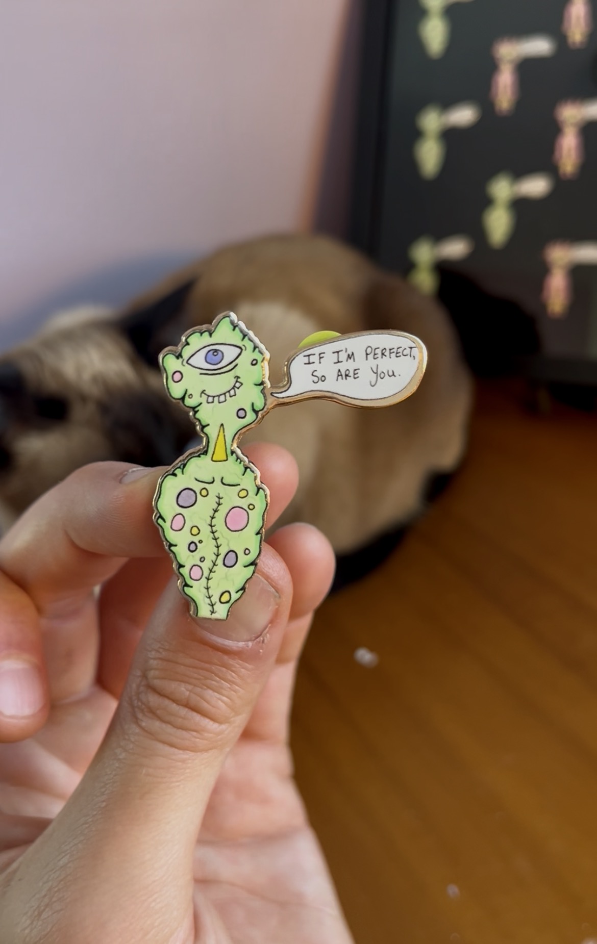 "If I'm Perfect" Enamel Pin. SIGNED!