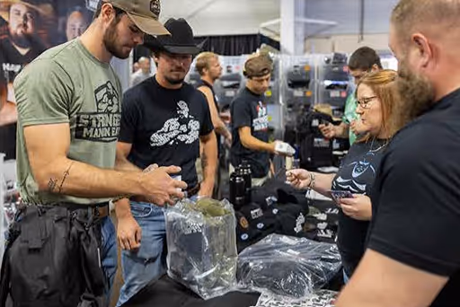 Laborjacks help customers at a recent fitness competition and expo