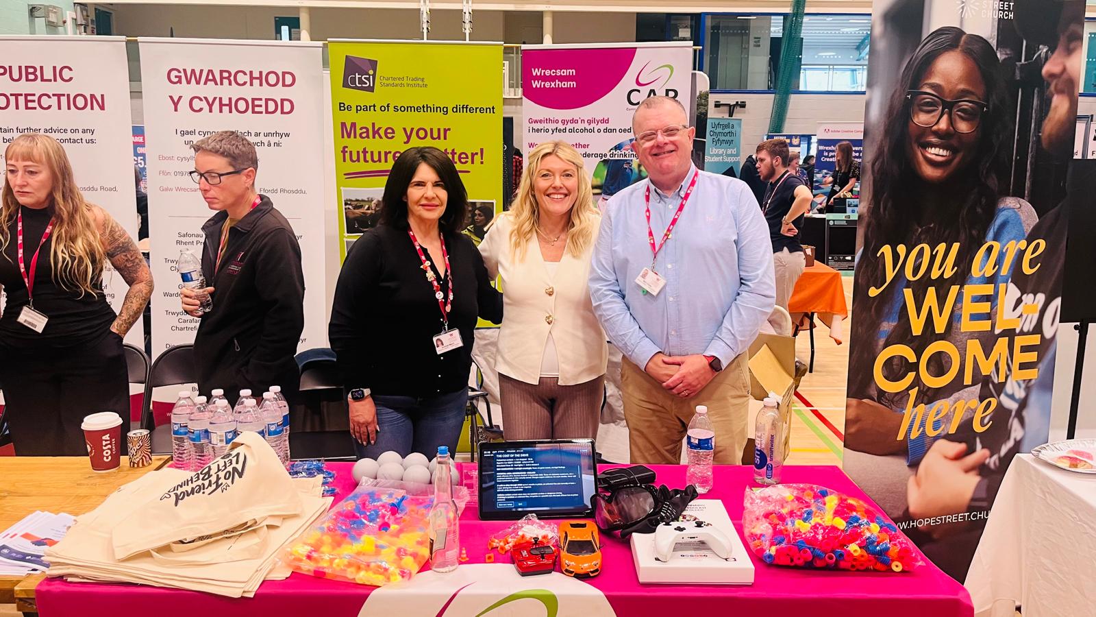 Wrexham students embrace “No Friend Left Behind” message at Freshers' Fayre