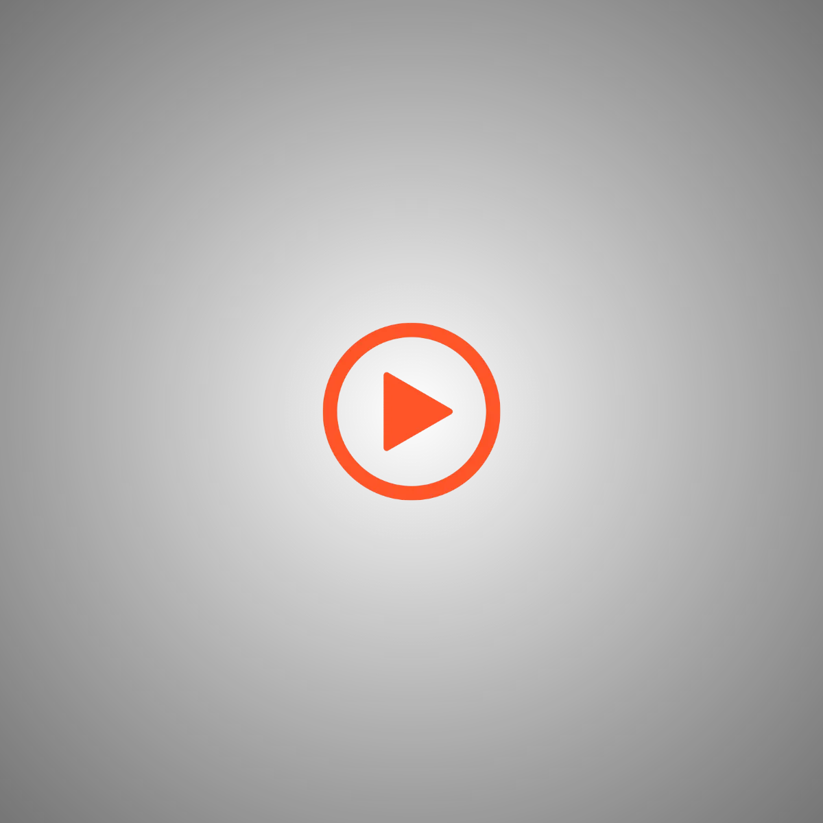 Roter Play-Button auf dunklem Hintergrund