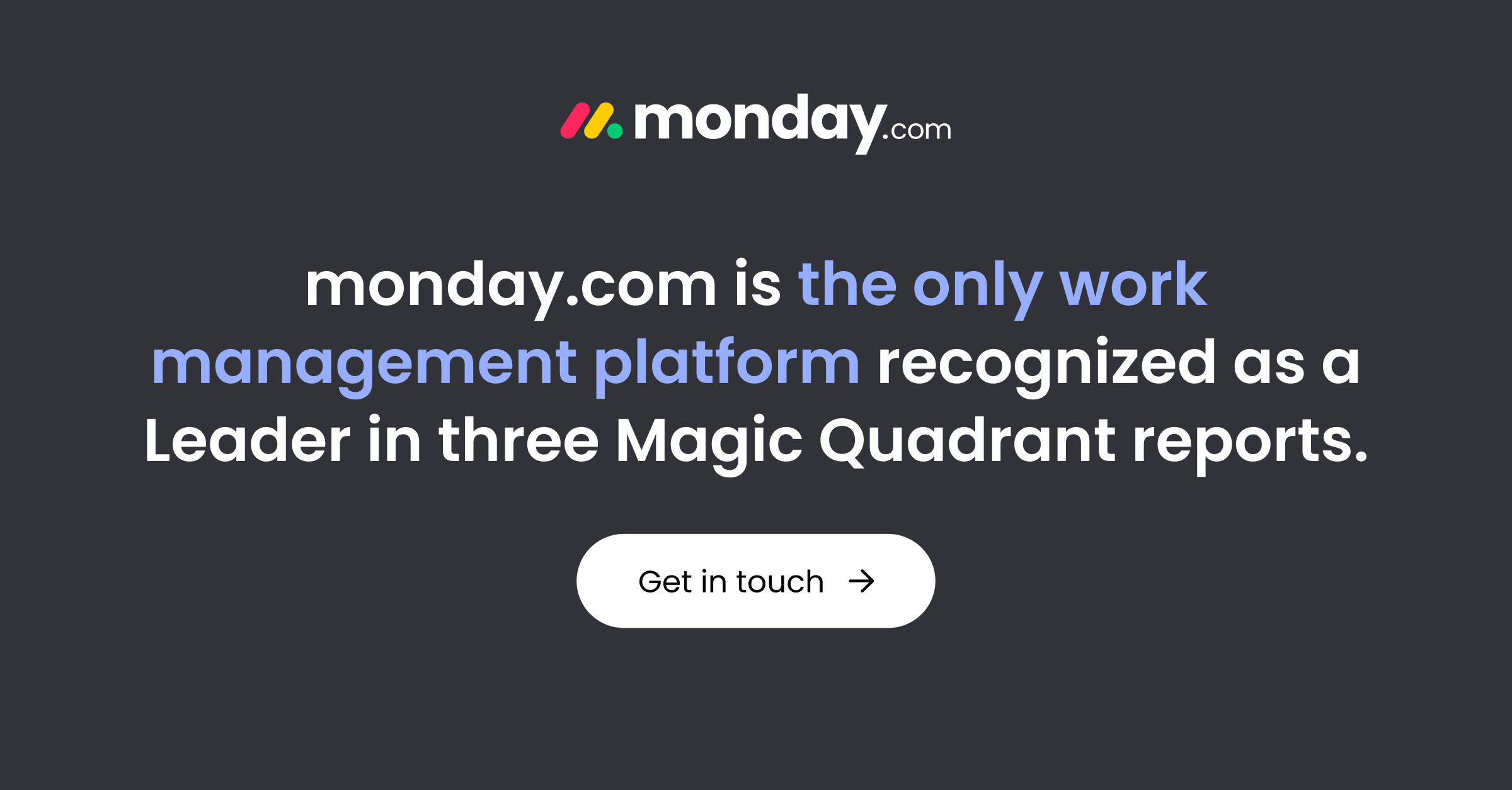 monday.com is the only work management platform recognized as a Leader ...