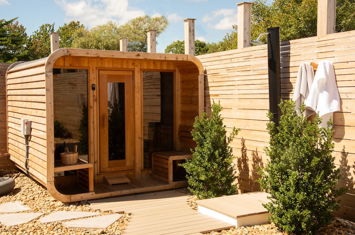 Sauna and spa treatments at The Viewpoint hotel in York, Maine.