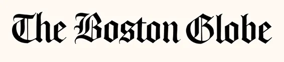 The Boston Globe newspaper logo in black gothic font on a light background.