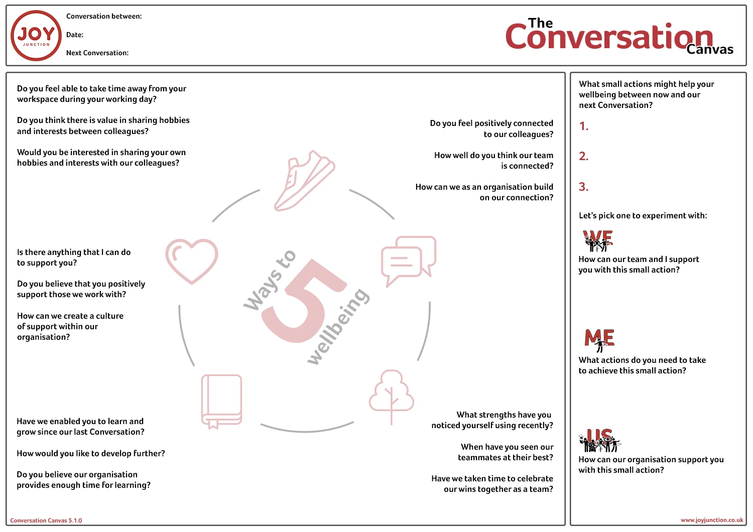 he newest version of our Conversation Canvas, pride version 5.1.0 - Joy Junction