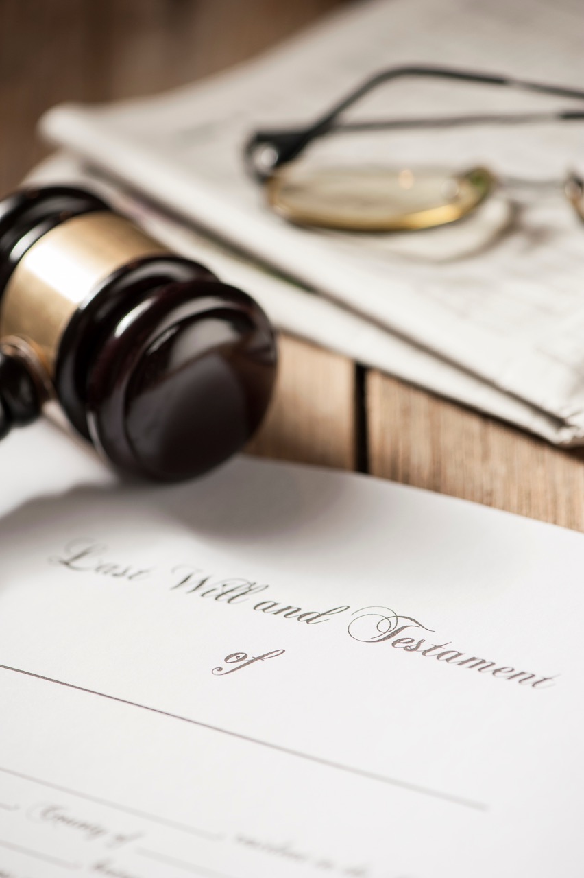 a close up of a will legal document