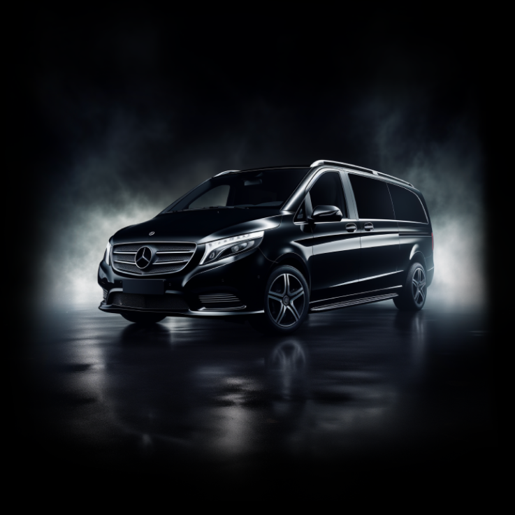 van Mercedes noir 