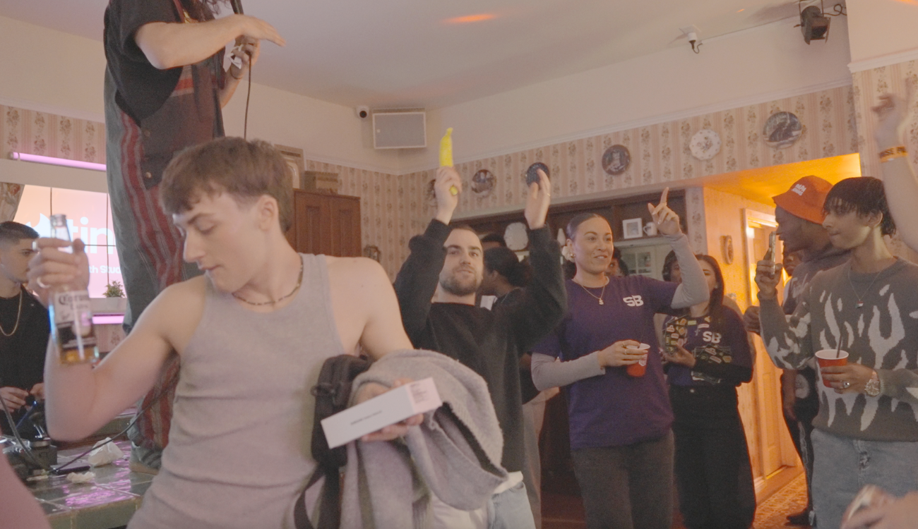 young people partying