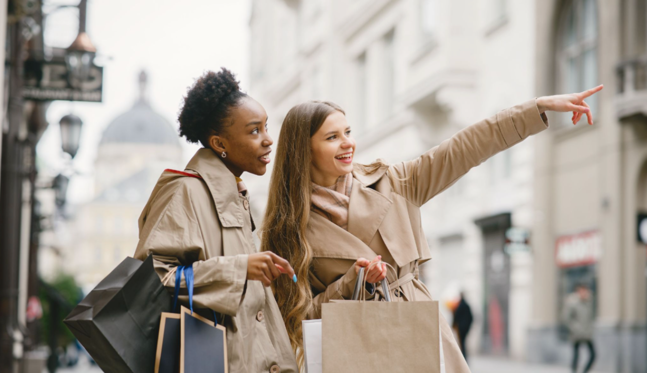 two women shopping
