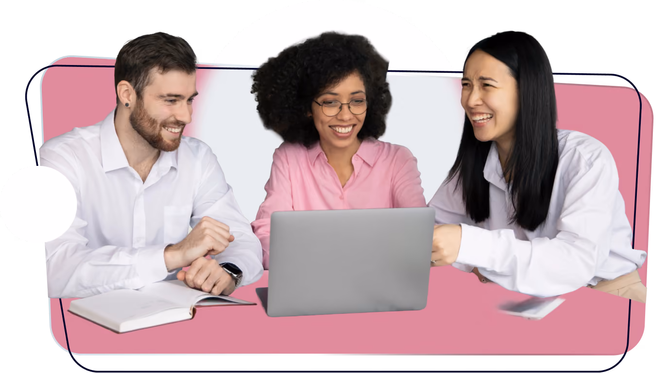 Corporate team in a working session