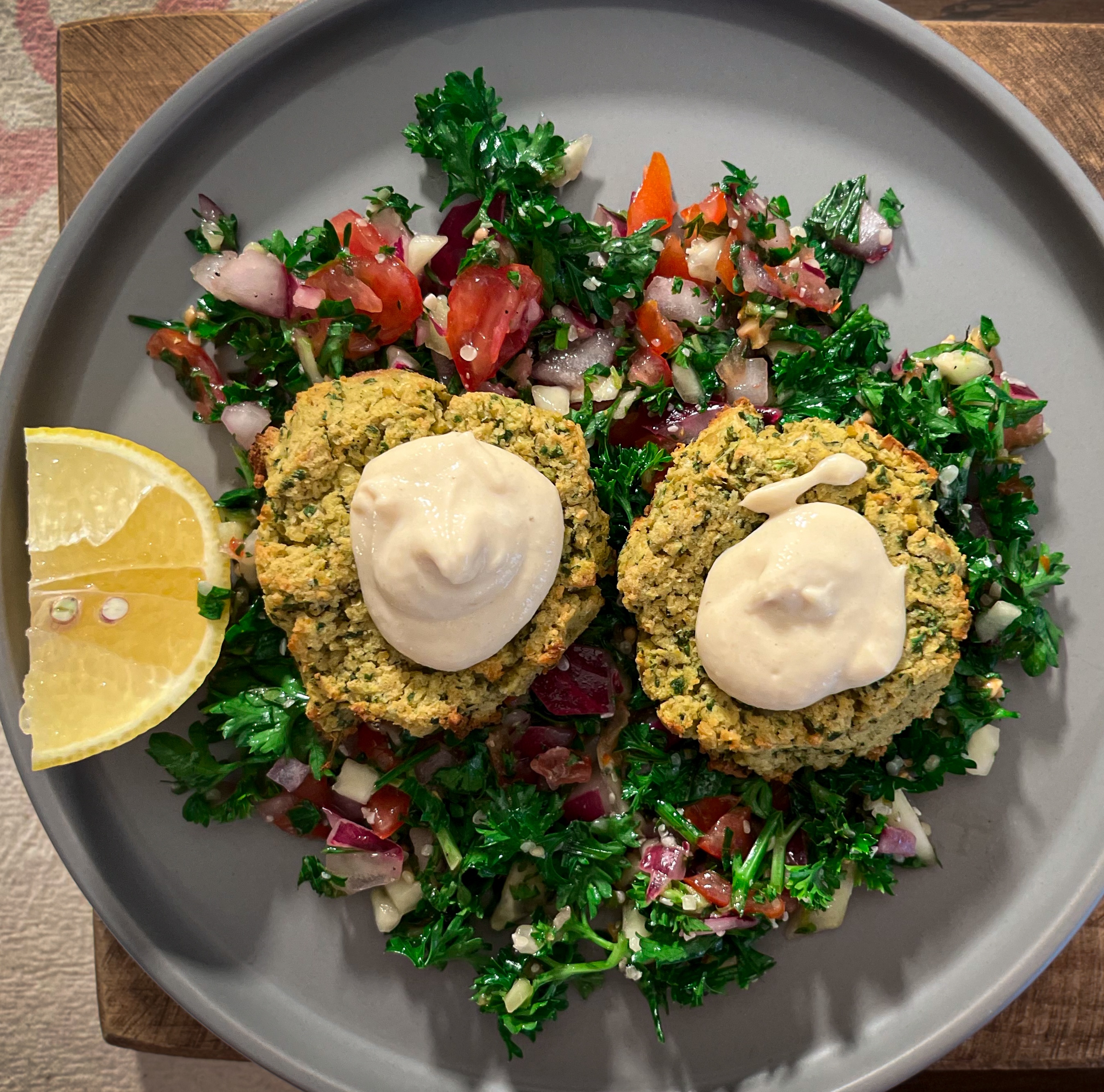Falafel with Creamy Tahini Sauce