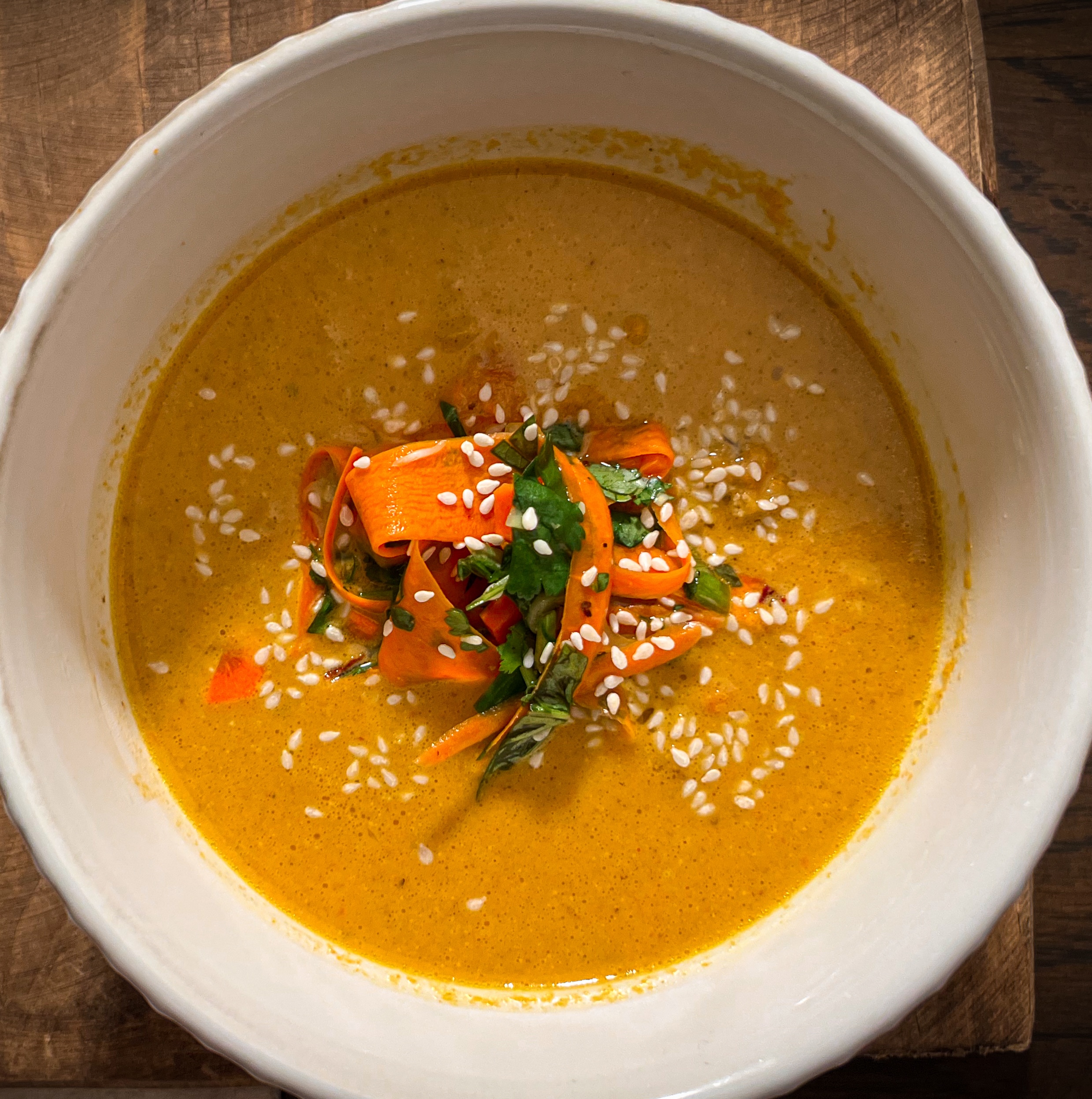 Carrot Coconut Curry Soup