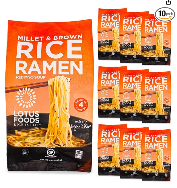 Lotus Foods Organic Millet & Brown Rice Ramen Noodles