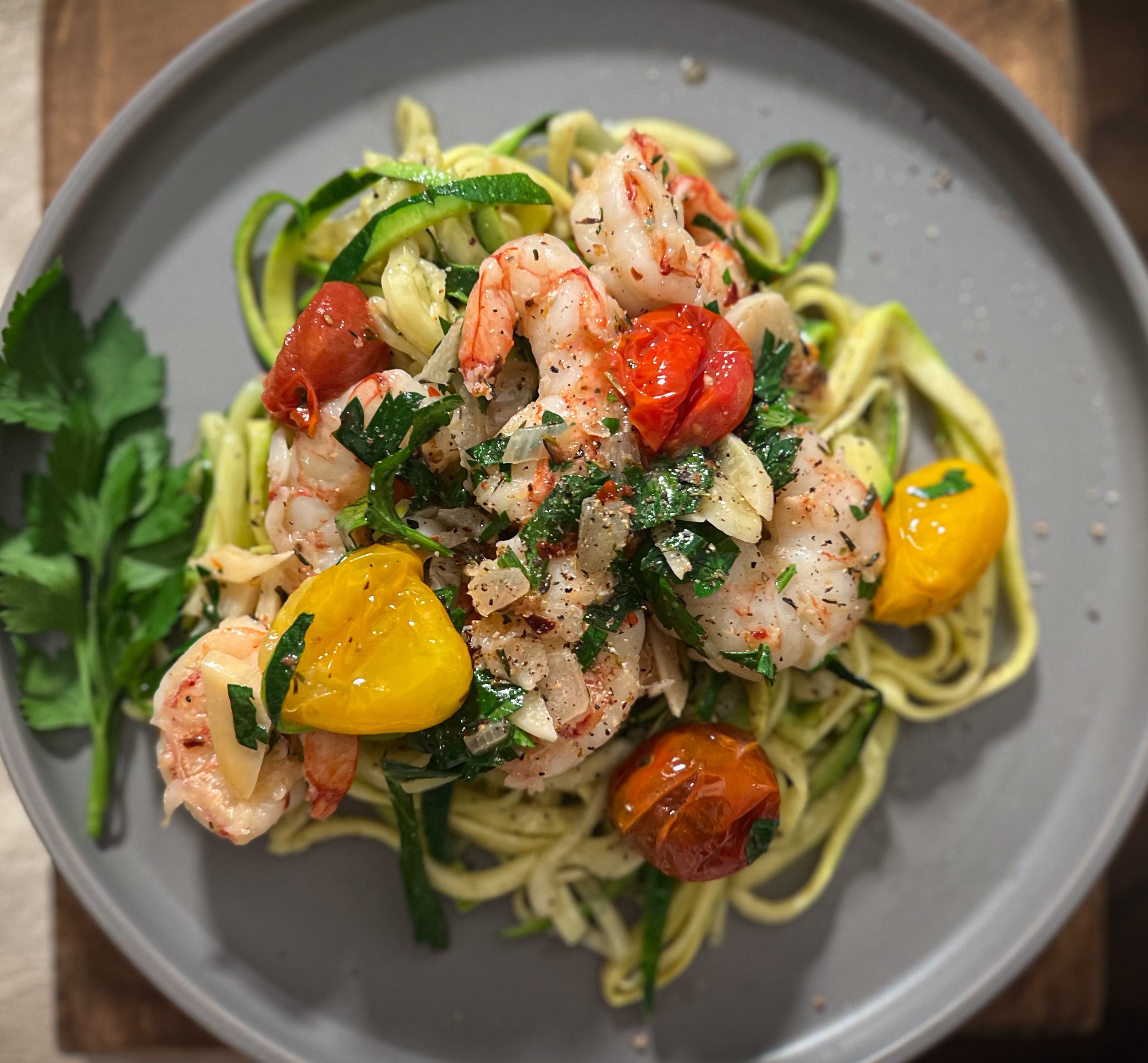 Shrimp Scampi with Zoodles