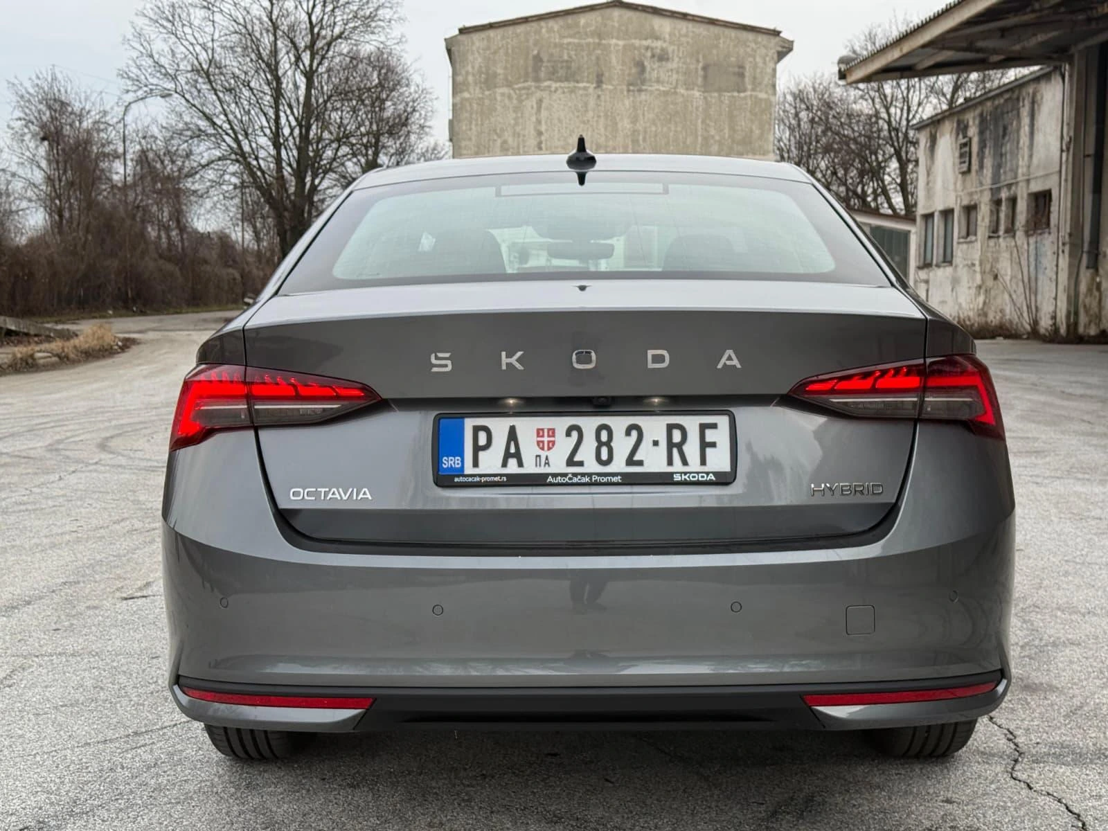 Rear view of the Skoda Octavia