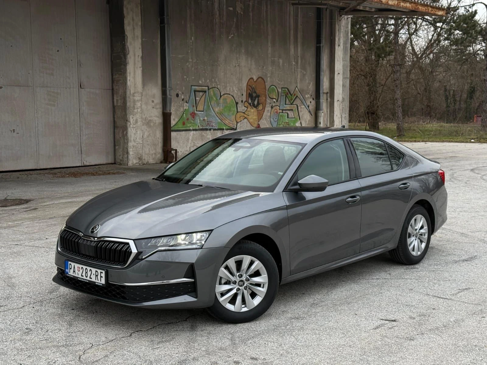 Front of the skoda octavia