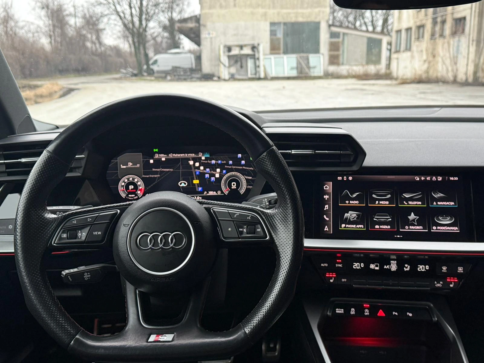 Audi S3 flat-bottom leather sport steering wheel, ready to drive