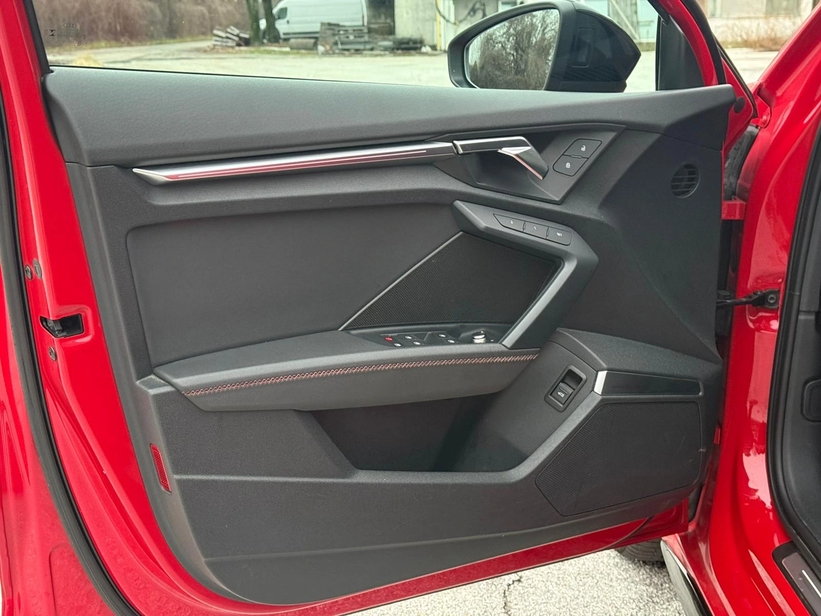 Opened door of the audi s3
