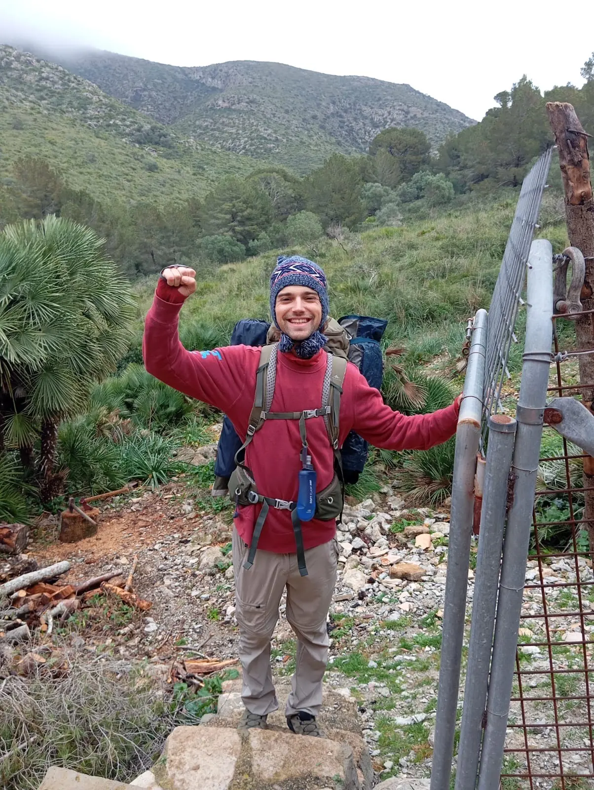 Self portrait taken during the journey