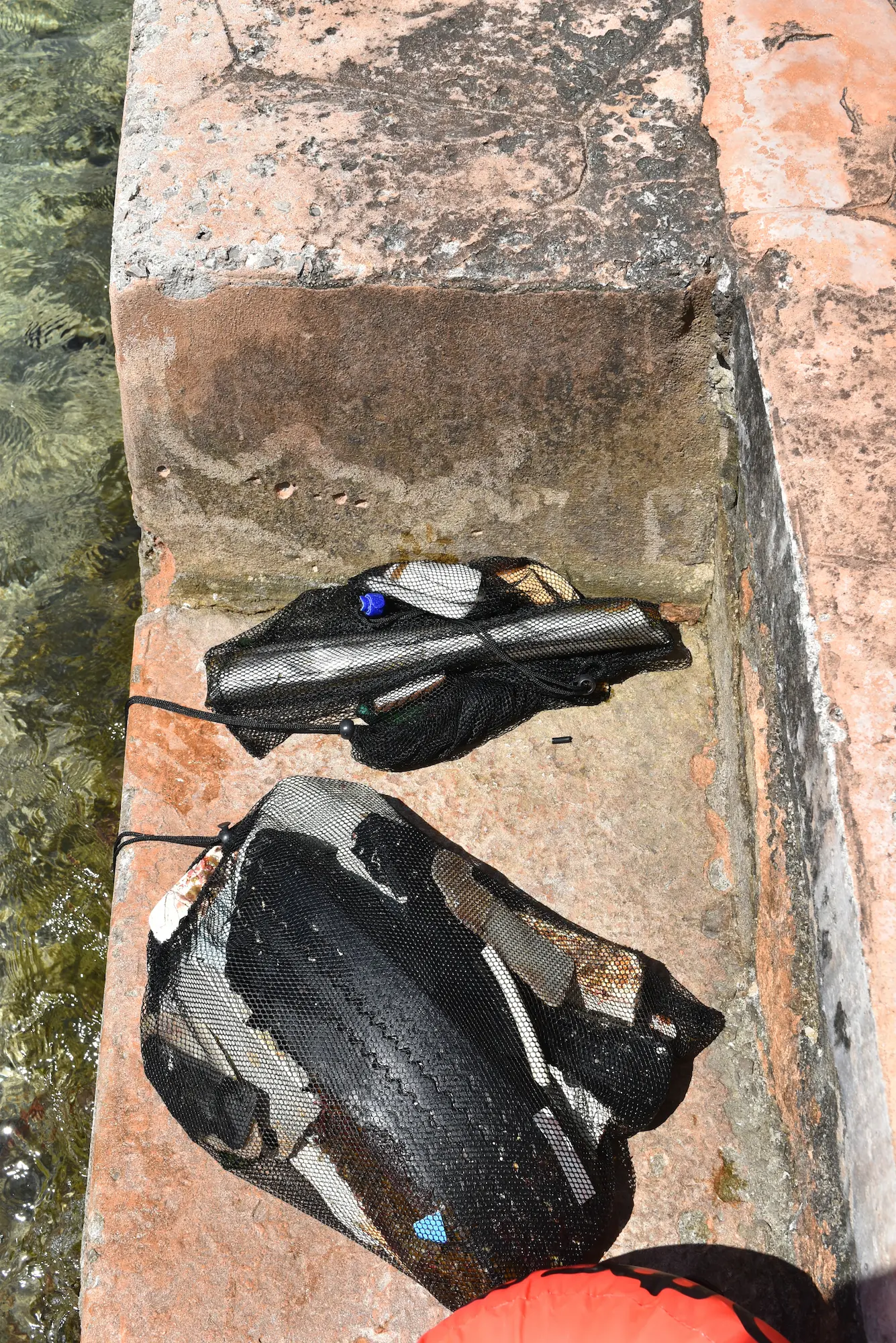 Plastic debris collected from dive teams 