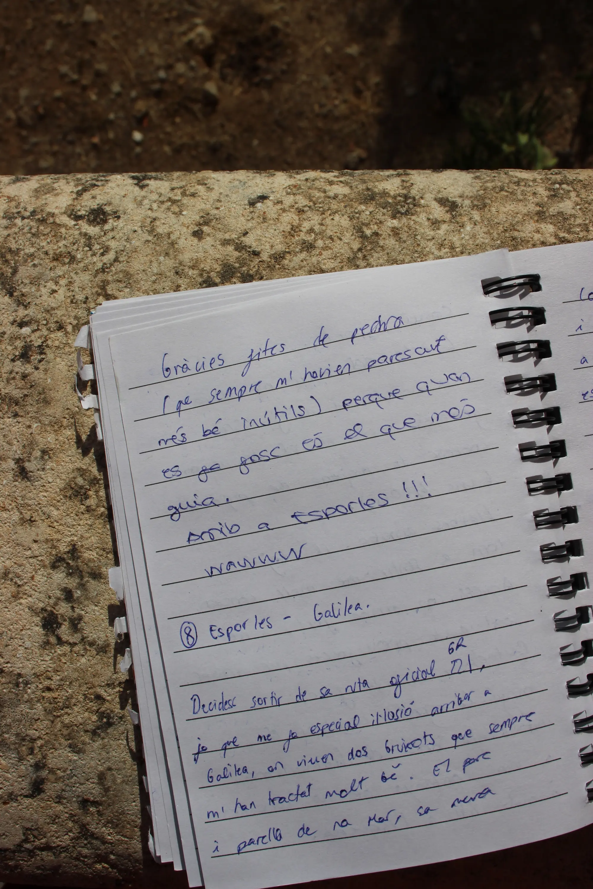 A page from Marc's travel journal