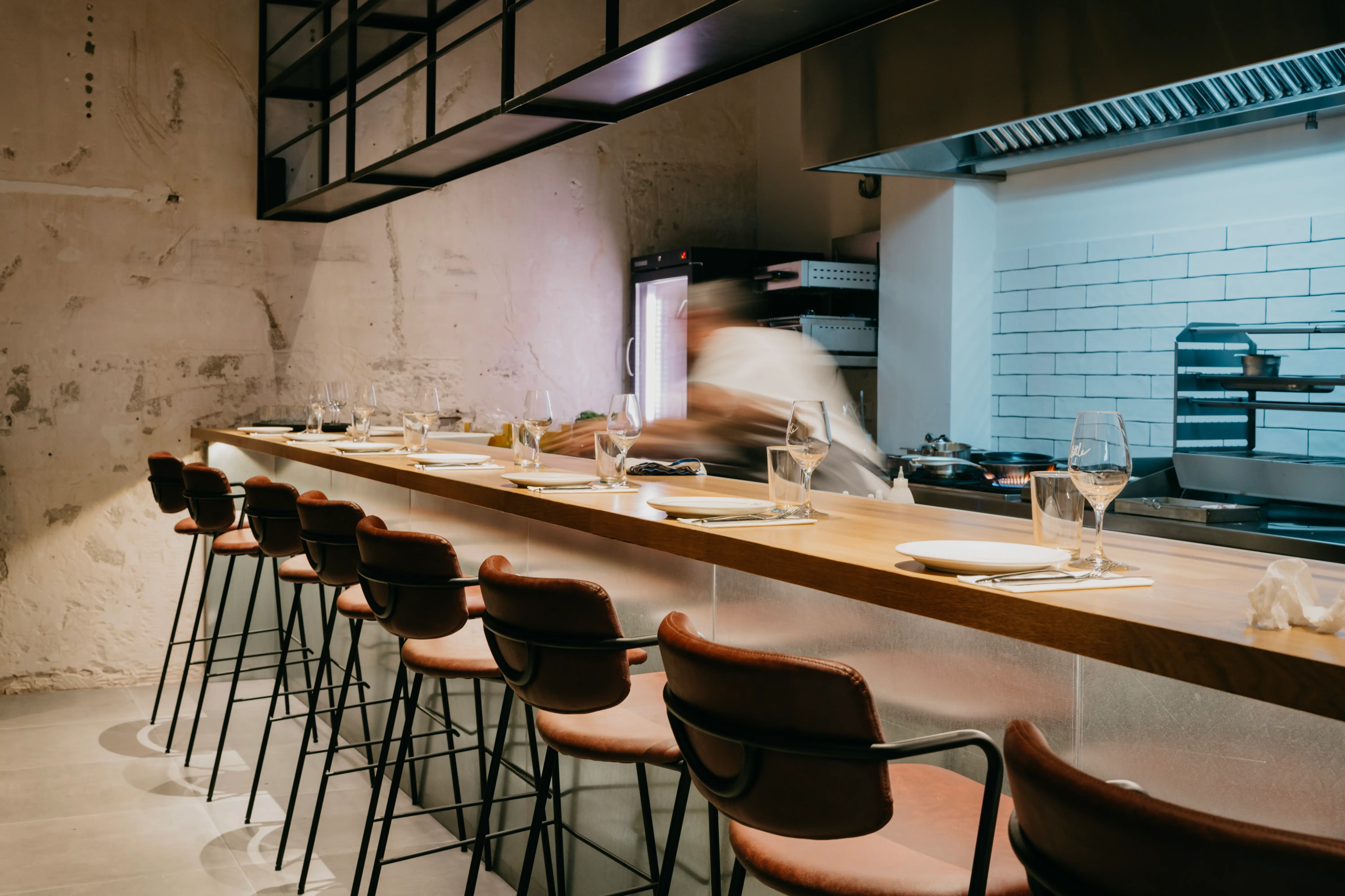 Bar seating at Little Jarana. Photo: Sara Savage