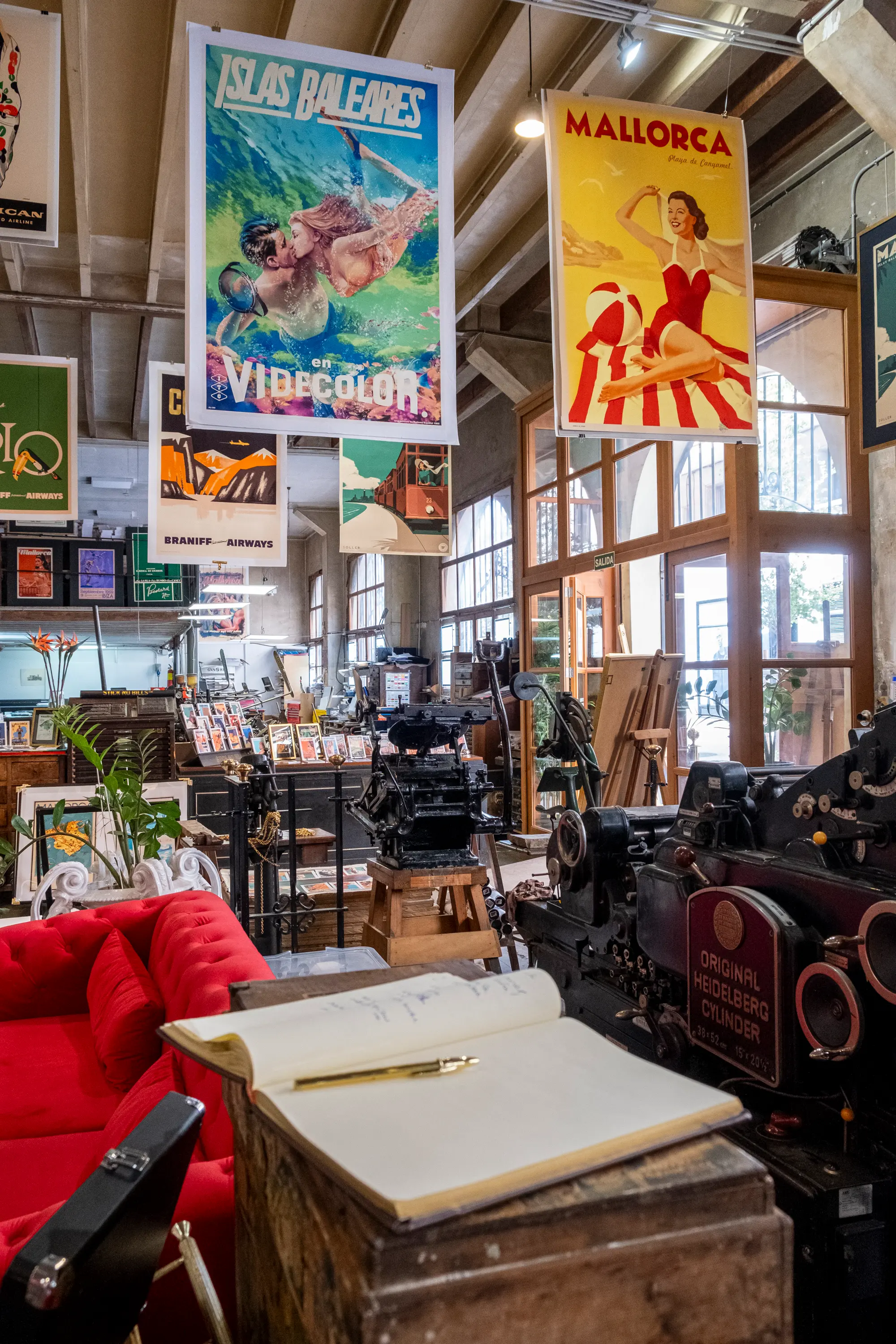 Inside the Stick No Bills® Global Printworks Gallery at the Imprenta Nueva Balear