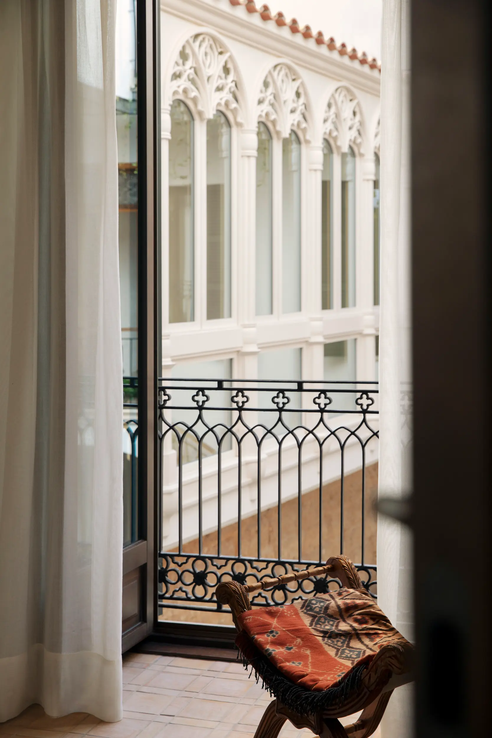 Views from a suite looking onto the courtyard