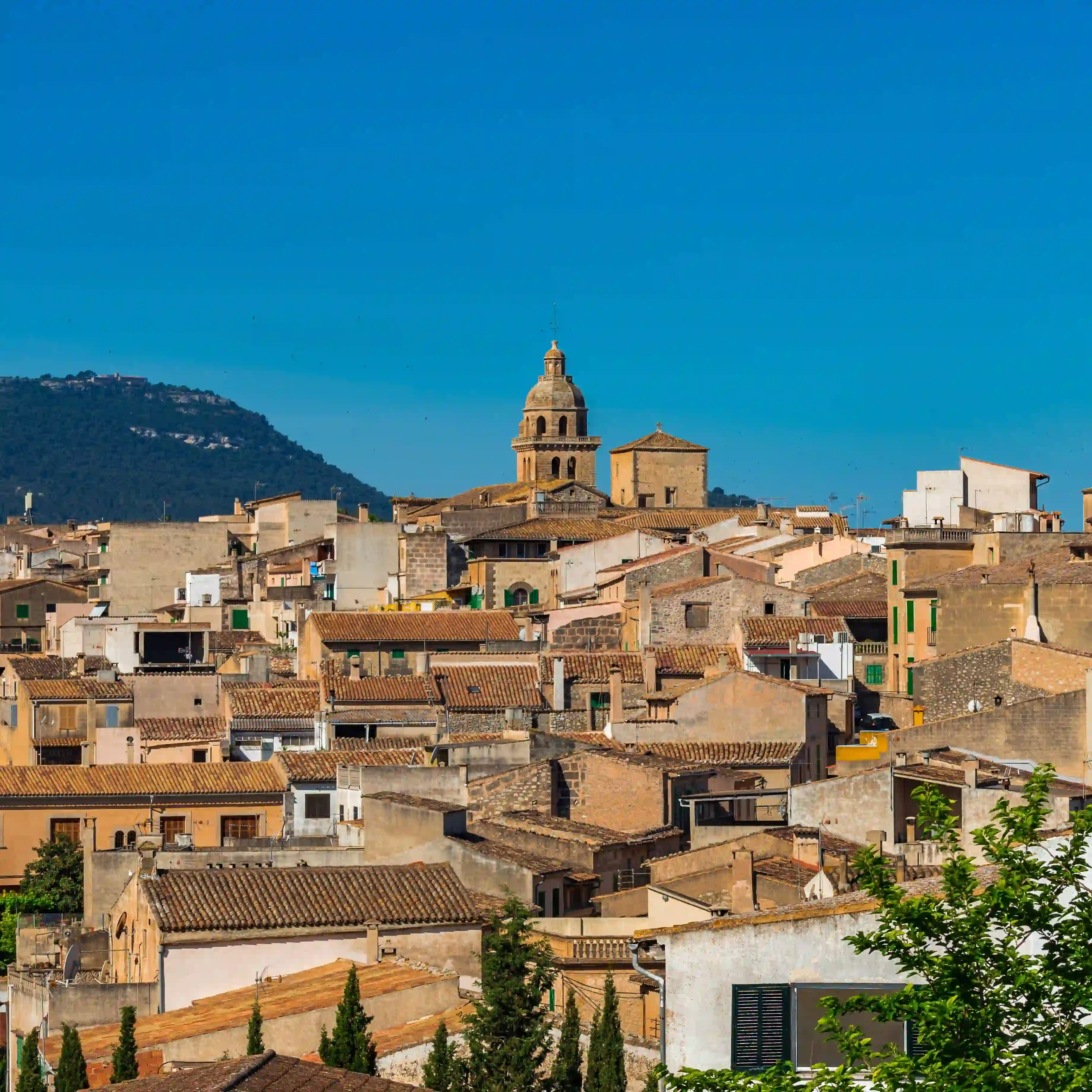 Views of Montiuri. Sunny yet crisp days are perfect to explore the island.
