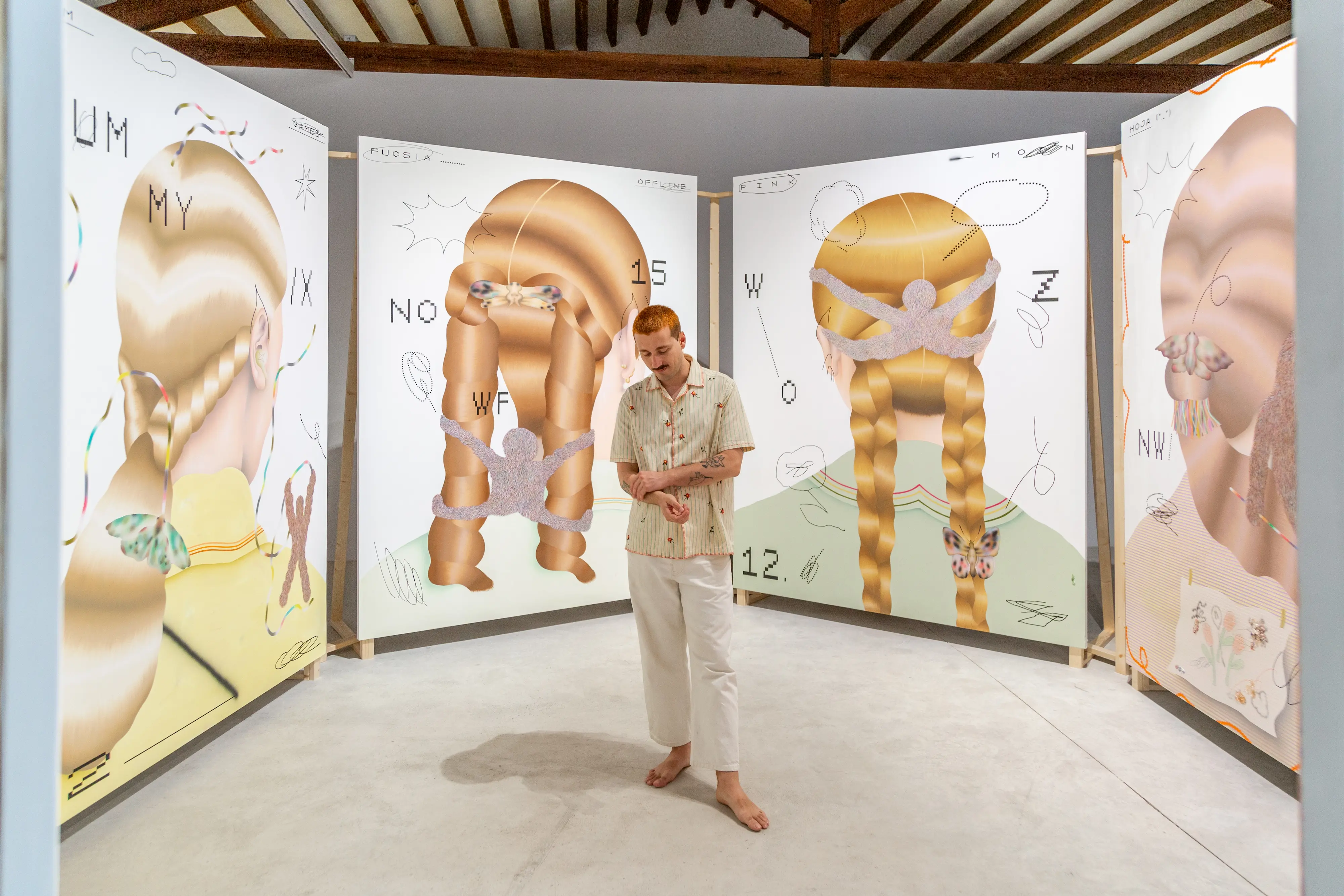 David Oliver aka Grip Face in his installation at La Bibi Gallery