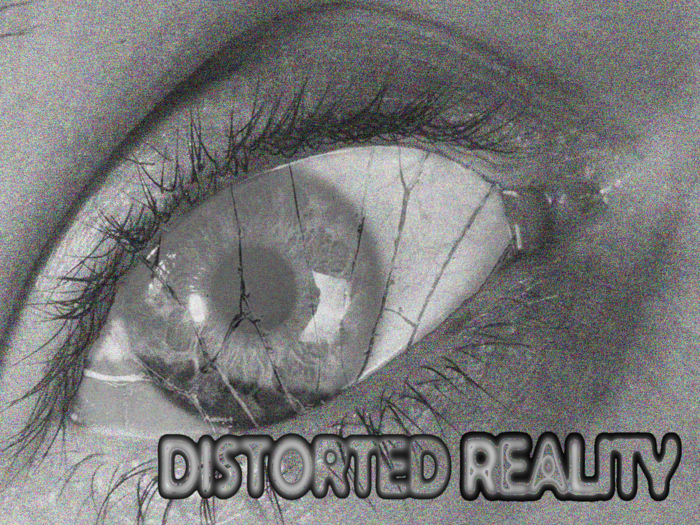 Eye with broken glass
