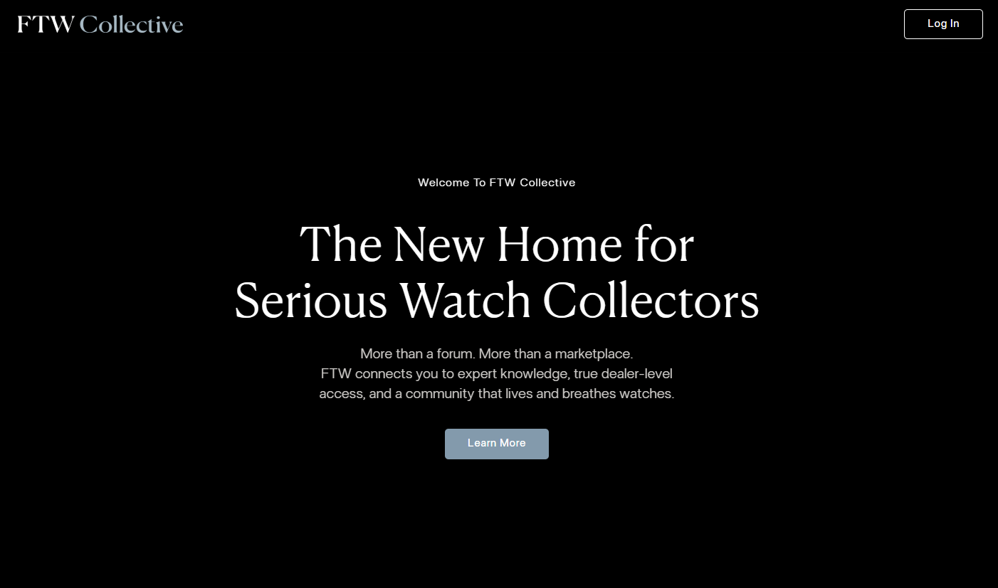 FTW Collective homepage 