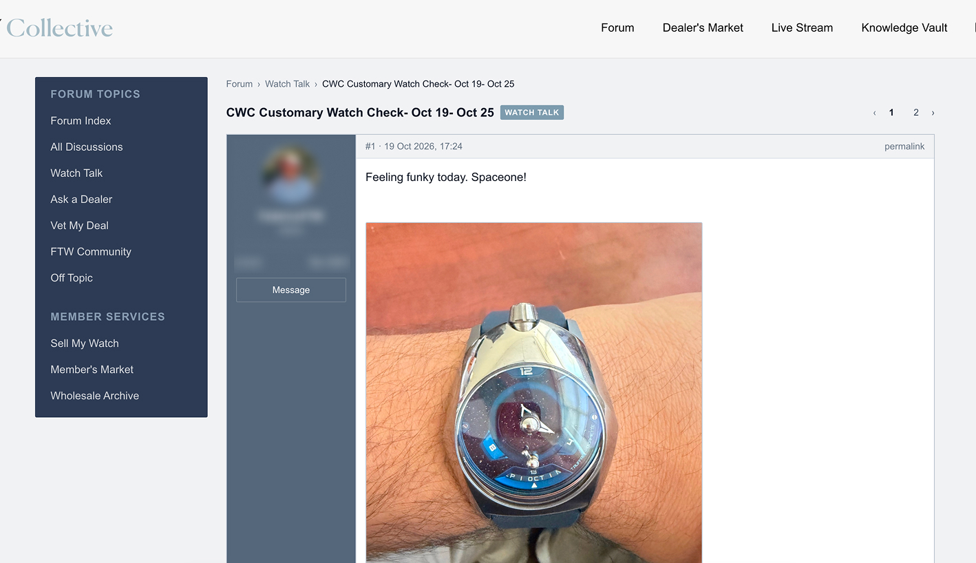 FTW Collective forum page