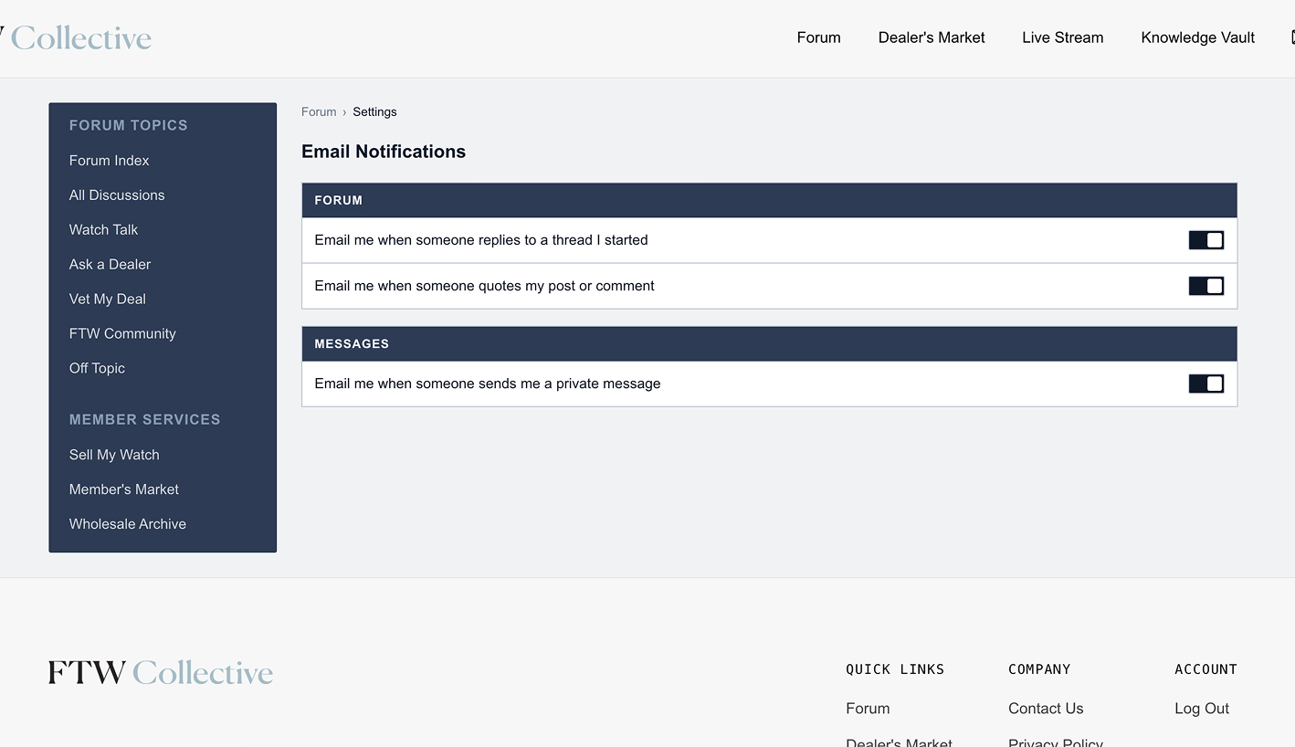 FTW Collective login page 