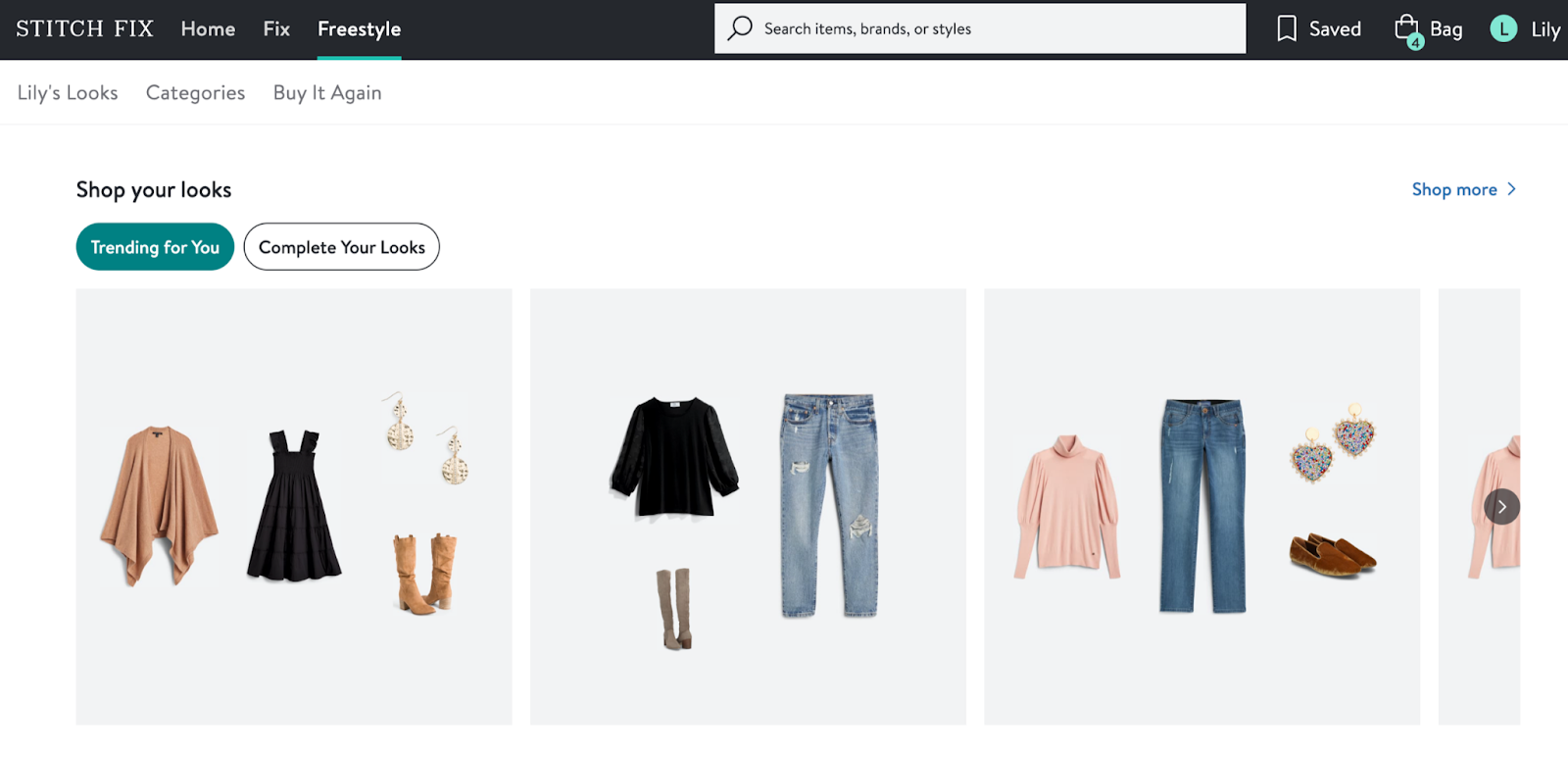 ecommerce product recommendations_homepage