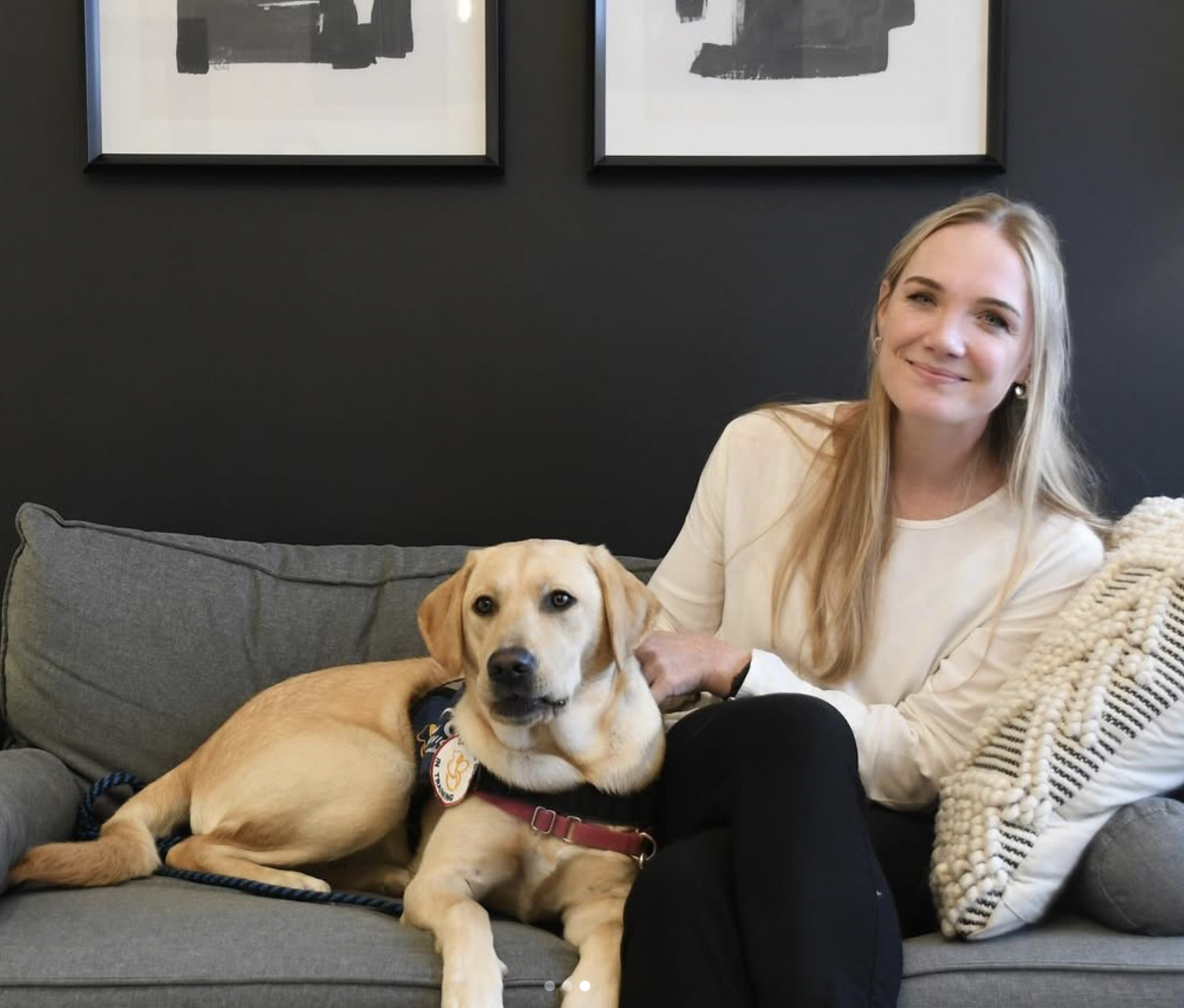 Laura Fess with Cope Service Dog
