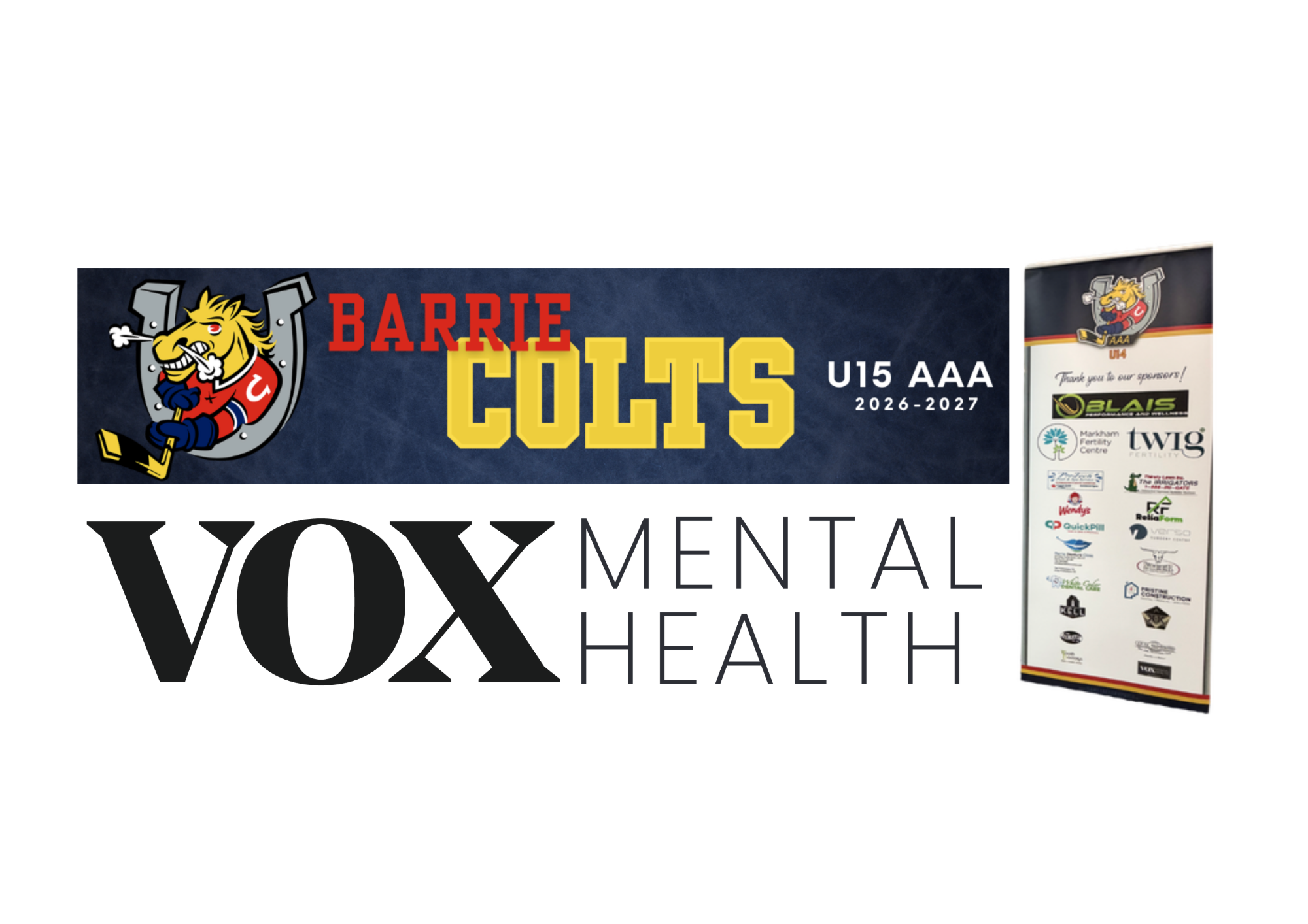 VOX Mental Health Sponsors U15 AAA Barrie Colts